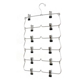 SagaSave Space-saving metal hanger for skirts, home trouser hangers, trouser hangers, metal hangers, non-slip 1/2 pieces, multiple skirt hangers