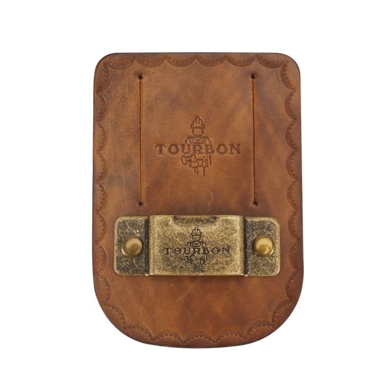 Tourbon Vintage Leather Tape Measure Holder for Belt (Pack of