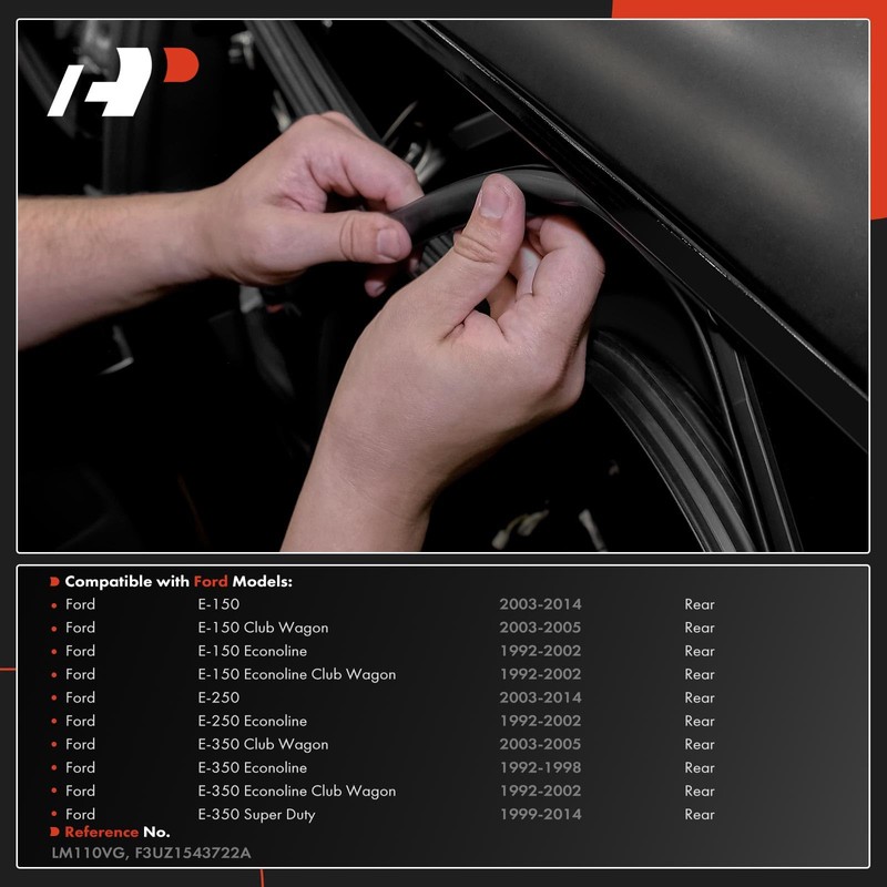 A-Premium Rear Passenger Car Door Weather Stripping Seal Strip Compatible