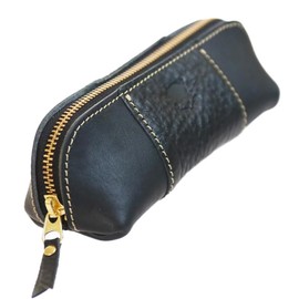 PORCO Rosso Pencil Case, Genuine Leather, Tochigi Leather, Adult, Made in Japan, Large Capacity, Simple Brand, Polcolosso, Triangle, Men's, Women's, Stylish, Cute, Gift, Leather Wedding Gift, School