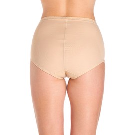 Camille Womens Two Pack Beige Lace Control Shapewear Briefs 14