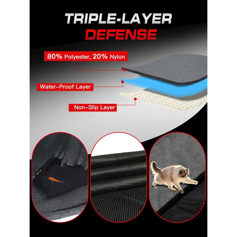 TESFEEL Car Seat Cover Towel, Waterproof Terry Cloth Car Seat