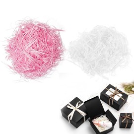 BINQER 200 Grams Shredded Paper Shreds Confetti Raffia Tissue Paper Fine Cut Strands for Gift Box Decoration Packaging Filler Hamper Filling Stuffing Party Supplies Easter Holiday Decor