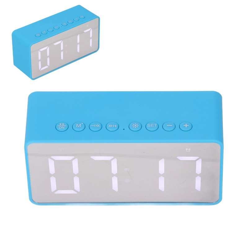 Alarm Clock Blue HD Mirror 2 in 1 Smart LED