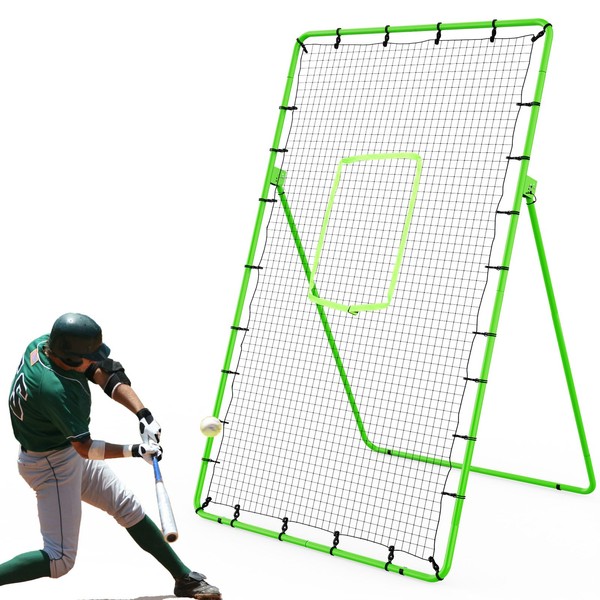4×6.8ft Rebounder Net，Soccer Rebounder Net with Adjustable 5 Angles，6 Ground