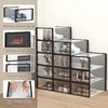 Hrrsaki Stackable Clear Shoe Storage Boxes - 15 Pack Foldable