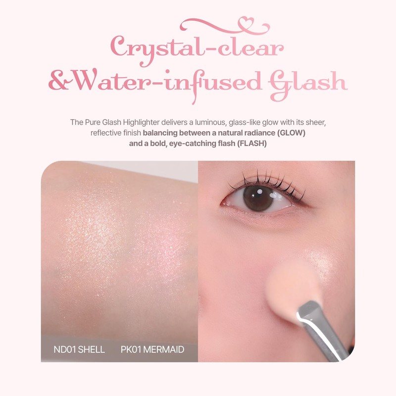 2aN Highlight Pure Glash Highlighter PK02 Pinkbell