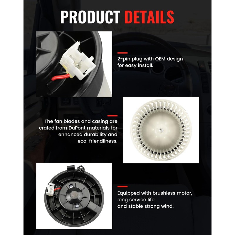 Front HVAC Blower Motor