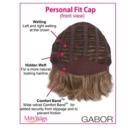 Hairdo Gabor Acclaim Short Layered Average Size Comfort Cap Wig, Mahogany Mist