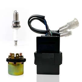 Ignition CDI Box Ignition Coil Starter Solenoid Relay for Kawasaki Bayou 300 KLF300 1988-2004 KLF300B KLF300C 21119-1241 21119-1302 21119-1369