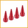 Partuto 8pcs Red Car Spike Wheel Tyre Tire Valve Air