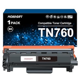 WORDGIFT Compatible TN760 Toner Cartridges Replacement for Brother TN-760 TN730 to Use with HL-L2350DW HL-L2395DW HL-L2390DW HL-L2370DW MFC-L2750DW MFC-L2710DW DCP-L2550DW (Black, 1 Pack)