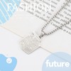 Ticome Exquisite Stainless Steel Juice Box Pendant Necklace,Simple Personality Fashion