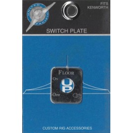 United Pacific (UP) UP Switch Plate for Kenworth Floor Light Stainless Steel Etched Letters #48248