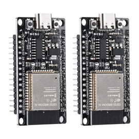 2 Sets ESP32S and Terminal Adapter, NodeMcu ESP32 Wroom 32 Development Board WLAN WiFi Bluetooth CP2102 Chip