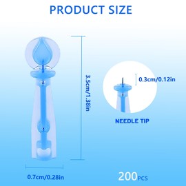 200 Stück Einweg Mitesser Makel Entferner,Einweg Akne Pickel Nadeln ABS Blaues,Whitehead Komedonenentfernung bei geschlossenem Mund, geeignet für Schönheitssalon und Zuhause