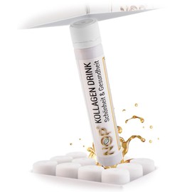 NOP Peptide Collagen Trinkampullen (12 Stück) – 10.000mg Kollagenhydrolysat mit Vitamin C, Hyaluronsäure für Haut, Knochen, Gelenke und Bindegewebe