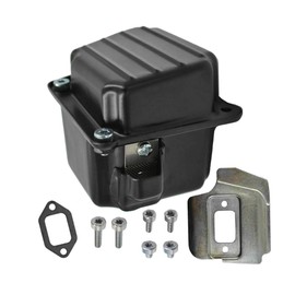 Ineedtech Exhaust Muffler with Cooling Plate Gasket Bolts Screws Kit for Stihl 034 036 MS340 MS360 Chainsaws, Replaces OEM # 1125-140-0607 1125-140-0609