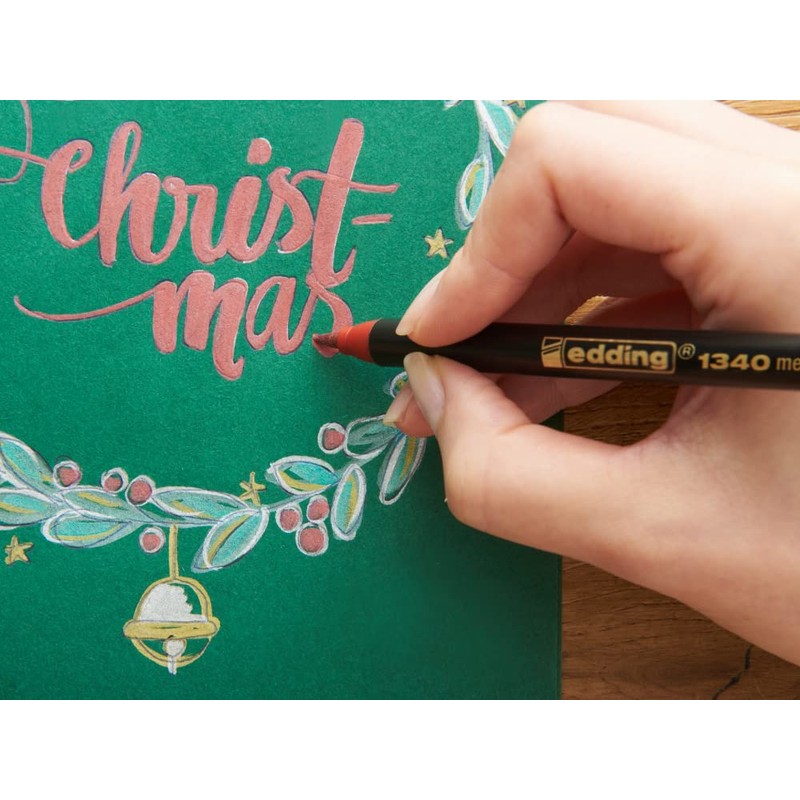edding 1340 brush pen set - 4 pens - gold