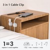 IFNOW 3-in-1 Cable Spring Holder Clips White 3 Pack Self