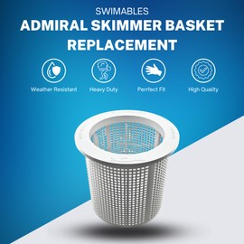 Swimables R38013A Pool Skimmer Basket for Inground Pool Compatible with Pentair American Admiral Skimmer Basket | Heavy Duty Pool Basket Skimmer | Made in USA
