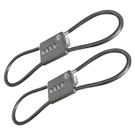 SISAV Safety Lock 4 Digit Cable Combination Locks 15.7 inches for School Gym Locker,Helmet,Filing Cabinets,Toolbox,Luggage Suitcase,Knapsack,Gun Black 2Pack