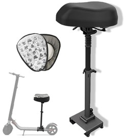 GLDYTIMES Electric Scooter Seat with Waterproof Cushion Cover for Ninebot ES1 ES2 E22 ES4/Razor C25/Xiaomi M365 Pro 1S/Aovopro ES80, Adjustable Foldable Seat Shock Absorbing Max Seat Saddle