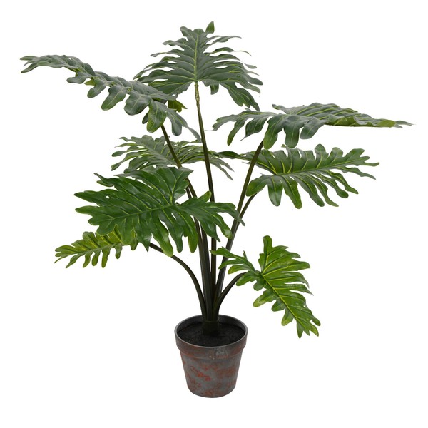 Vickerman Everyday Artificial Grand Philodendron Bush 25" Tall - Green