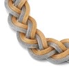 COOLSTEELANDBEYOND Statement Necklace, Braided Hollow Cable Large Bib Choker Collar,