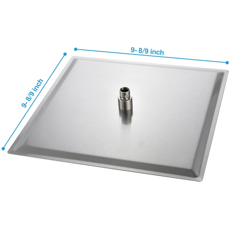 Lordear Rain Shower Head 10 Inch Square Waterfall Shower Head