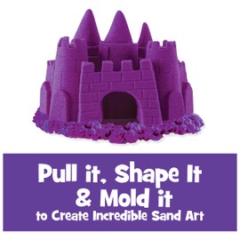 Kinetic Sand, The Original Moldable Sensory Play Sand Toys for Kids, Purple, 2 lb. Resealable Bag, Ages 3+