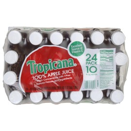 Tropicana 100 Apple Juice Variety Pack 24 Bottles of 10 Fl Oz Pure Flavor