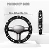 Knextrepoy Golf Cart Steering Wheel Covers, Black, 13-14 Inch, Polyester,