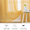 MIULEE 2 Panels Solid Color Gold Sheer Fall Window Curtains