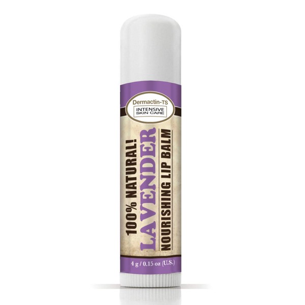 Dermactin-TS 100% Natural Lip Balm - Lavender, All-Natural Nourishing Lip Moisturizer Treatment Balm (3-PACK)