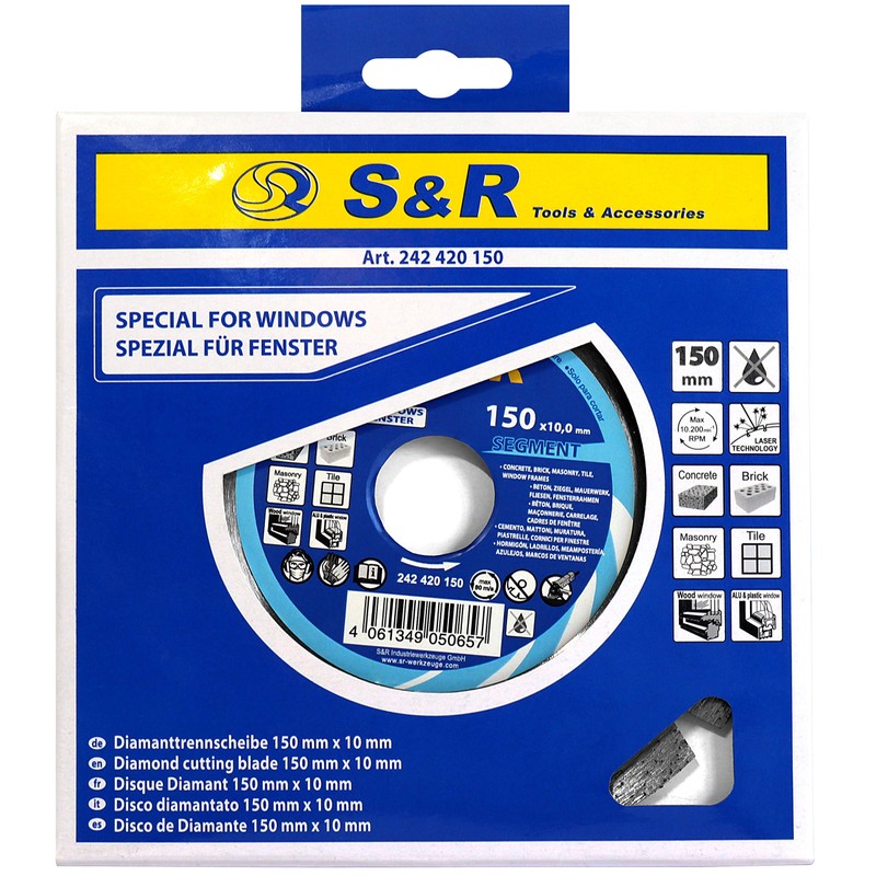 S&R Diamond Cutting Disc 150 mm, Segment, for Window Renovation