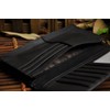 Le'aokuu Mens Genuine Leather Organizer Checkbook Card Case Bifold Wallet
