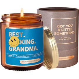 Grandma Candle Made with Natural Soy Wax, Lavender Vanilla Scent | Gifts for Grandma from Granddaughter | Funny Birthday Gift for Grandmother from Grandkids | Grandma Christmas Gift from Grandchildren