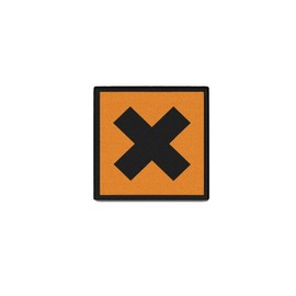 Copytec #42752 Patch 40 x 40 mm Danger Symbol Irritating Harmful Chemistry Note
