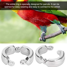 10PCS Bird Foot Rings Anti Escape Parrot Leg Ring Birds Anklet Ring Outdoor Fly Training Activity Ring Clip for Pet Training(#12)