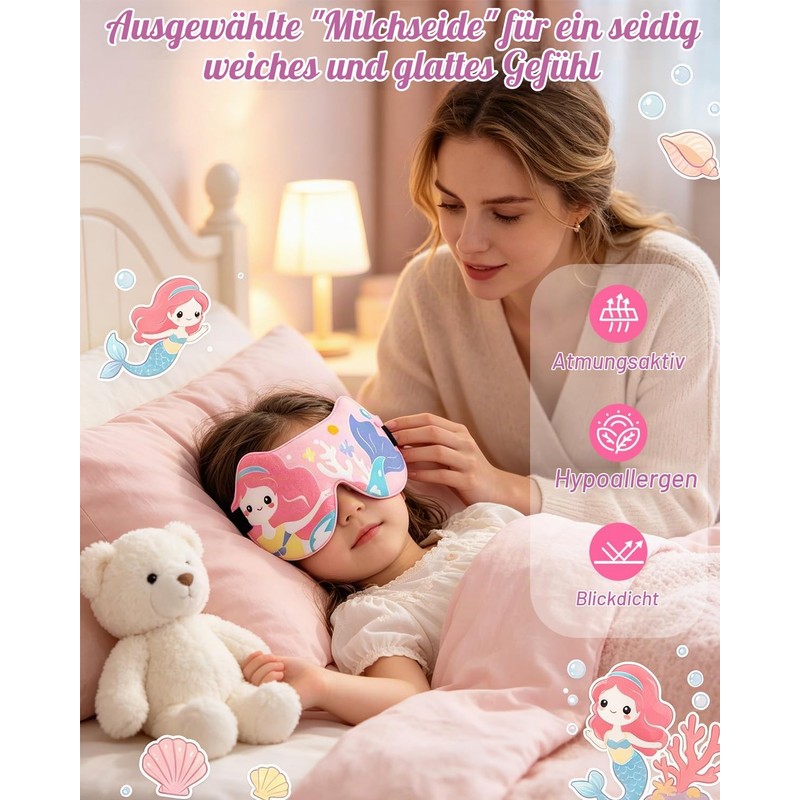 Children's Sleeping Mask, Pack of 2, 3D Sleeping Mask with