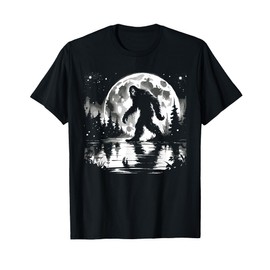 Moon Bigfoot Sasquatch Men Women Kids Cool Bigfoot T-Shirt