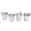 VBS Miniature Zinc Buckets, 4 Pieces Metallic Mini Buckets for