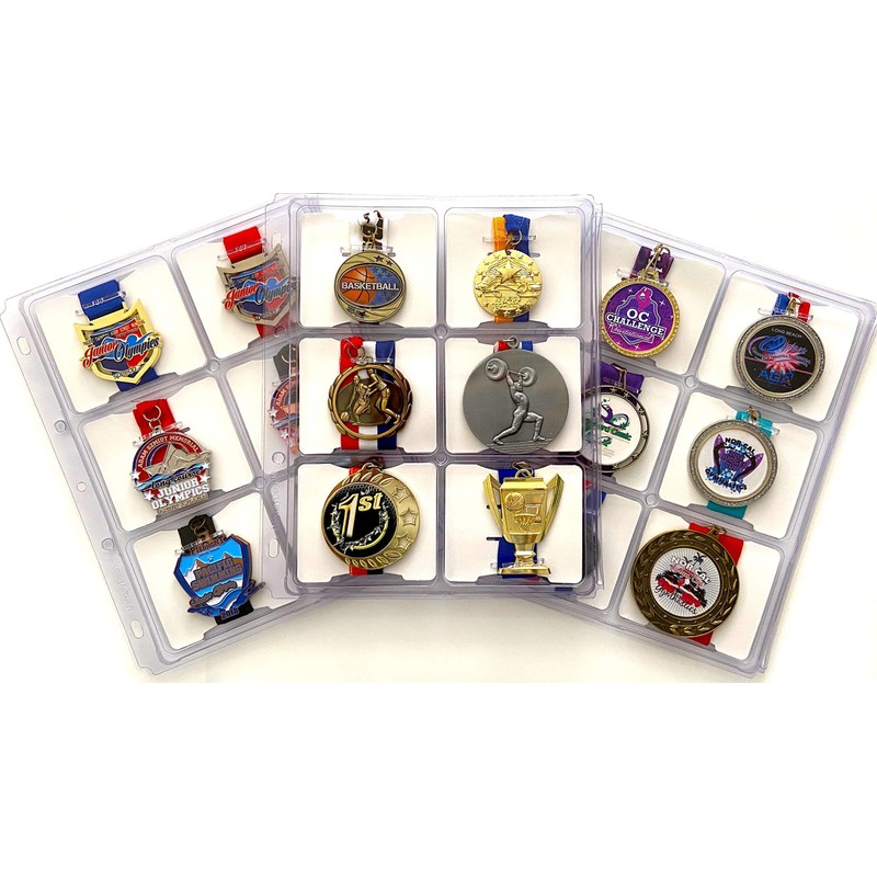 Mercurydean Award Medal Binder Organizer Storage 18 Medals Display Certificates