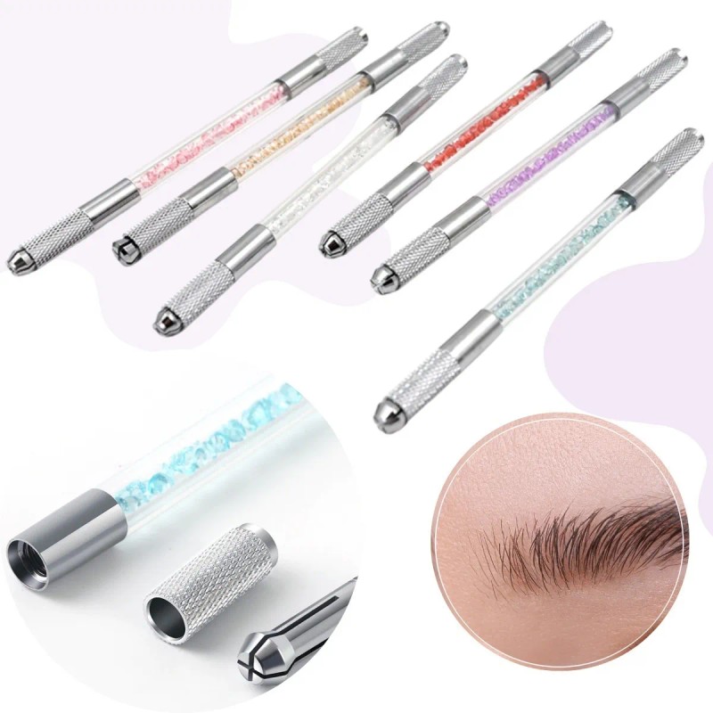 Pluma Inductor Manual Para Microblading Doble Punta Cejas F