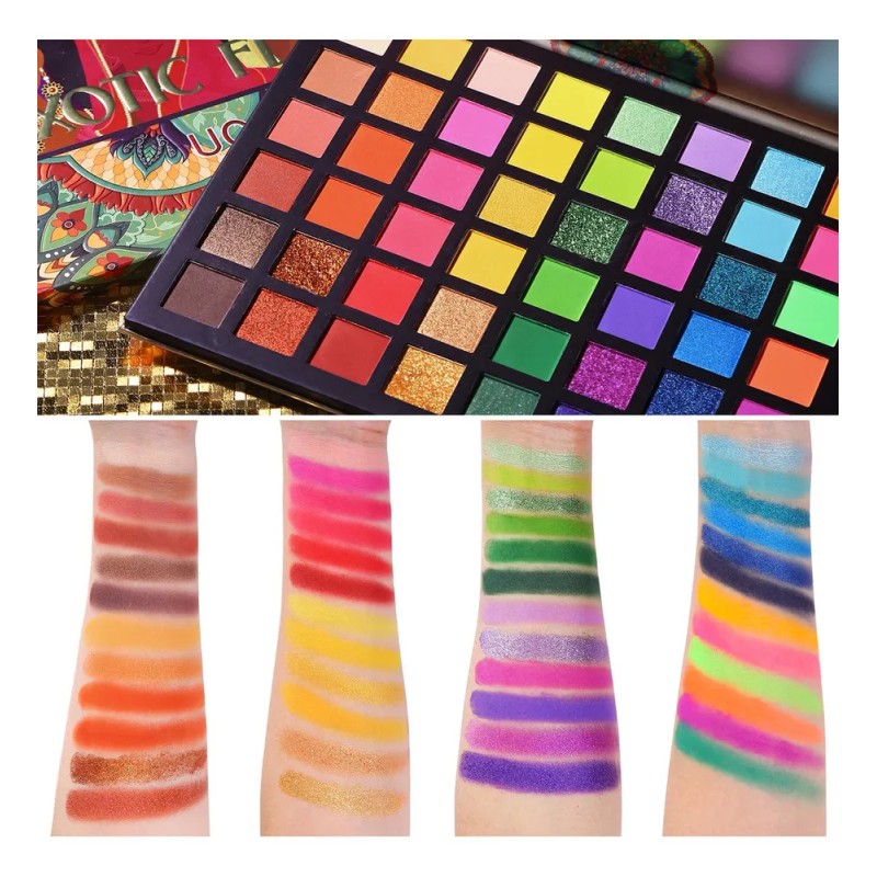 Paleta Sombras Sombras Maquillaje 48 Tonos Multicolor Ucanbe Exotic Flavor