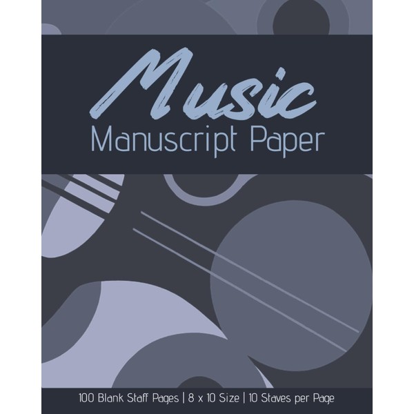 Music Manuscript Paper (White Pad / Blue Jazz Edition): Blank