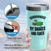 Snake Lovers Teal Edition Viking Tumbler 20oz - Surrounded by