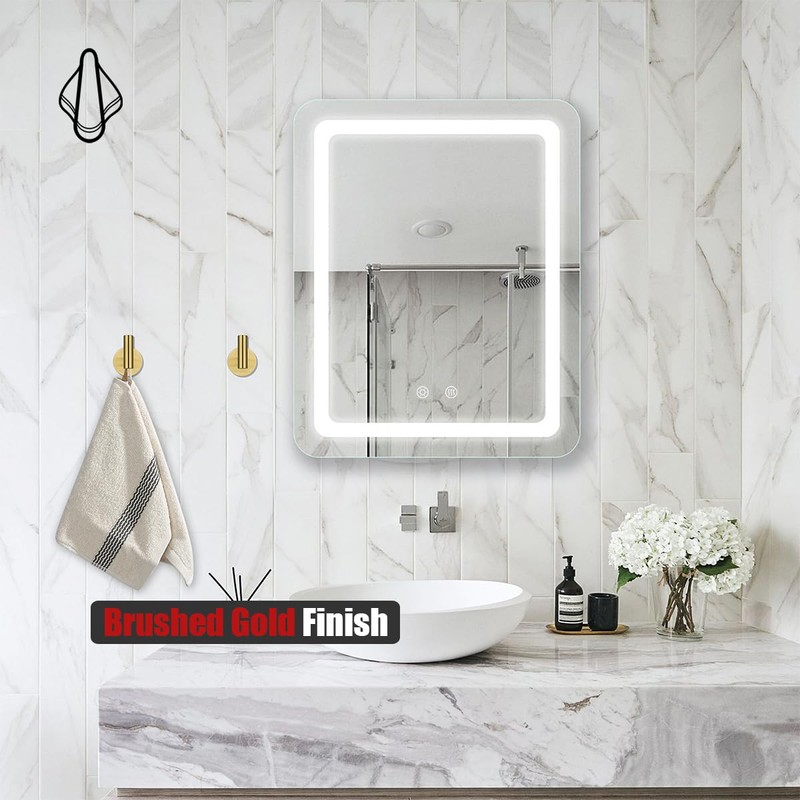 JQK Self Adhesive Towel Hook Gold, No Drill Stick on
