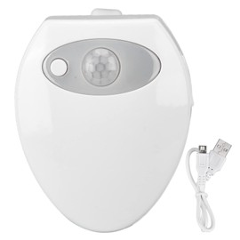 Hilitand Toilet Light, Motion Sensor Dual LED Ceramic Texture Toilet Bowl Light Automatic Colour Changing Night Light